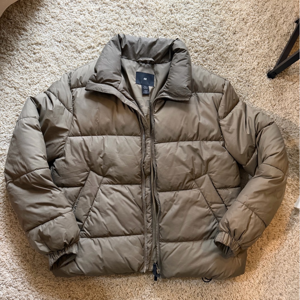 H&M Green Windproof Puffer Jacket
